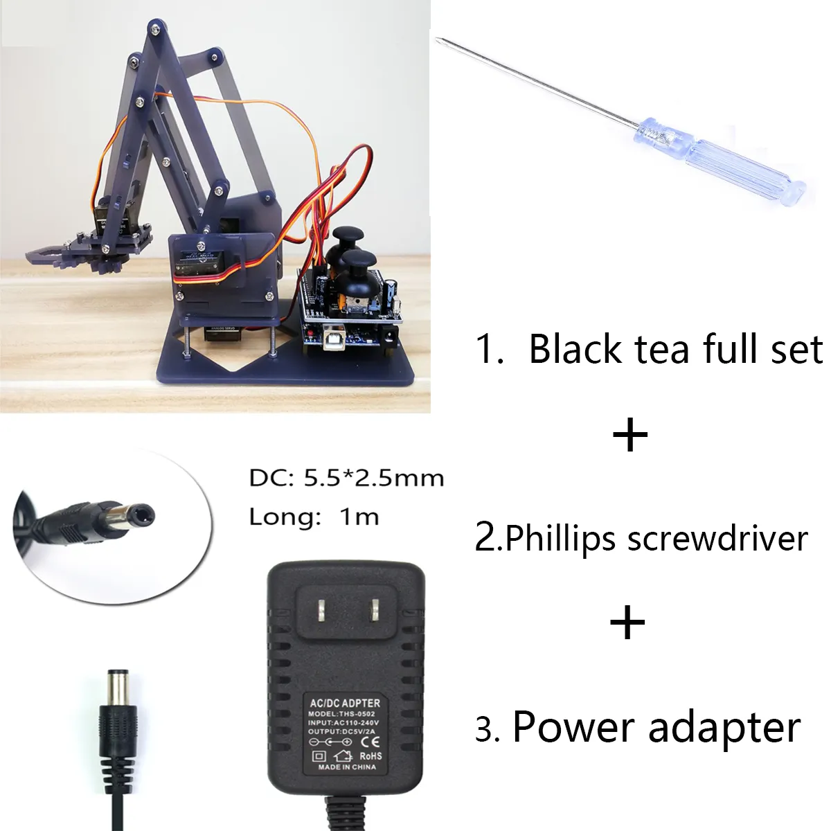 Robotic Arm Plank 4 DOF Robot Manipulator Claw SG90 MG90S Robot FOR UNO Board Programmable Toys Diy Kits Splicing Rudder Gifts